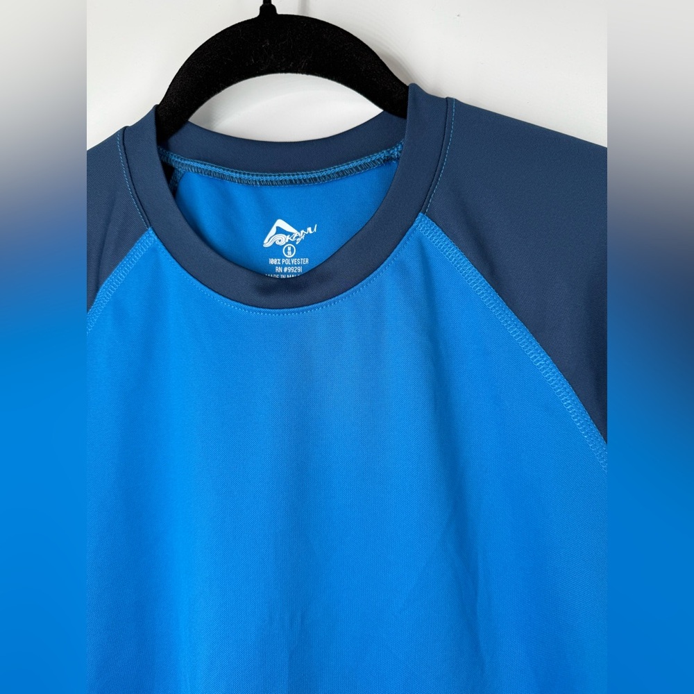 EUC Kanu Surf Two Tone Blue Rashguard - Picture 4 of 6